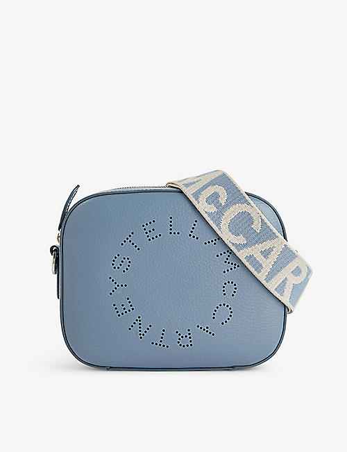 STELLA MCCARTNEY: Logo-pattern faux-leather cross-body bag