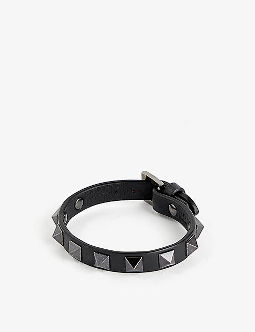 VALENTINO GARAVANI: Rockstud small leather bracelet