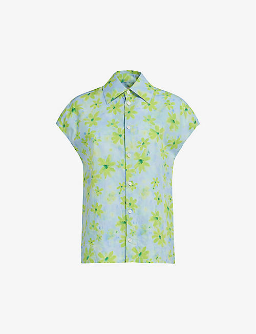 MARNI: Floral-print relaxed-fit cotton shirt