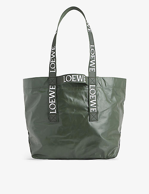 LOEWE: Fold twin-handle leather tote bag