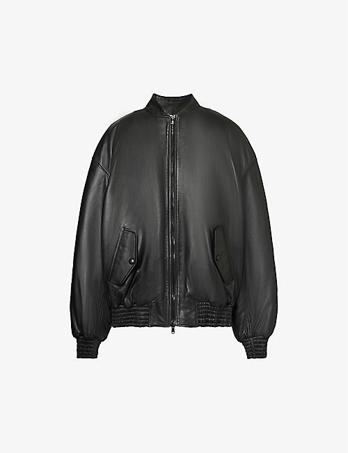 WARDROBE.NYC: Oversized leather bomber jacket