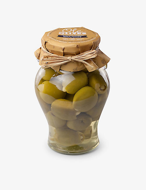 OLE OLIVES: Olé Olives Spanish Tapas garlic-stuffed Gordal olives 580g