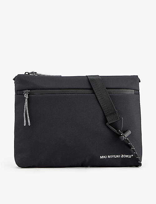 MKI MIYUKI-ZOKU: Brand-print woven cross-body bag