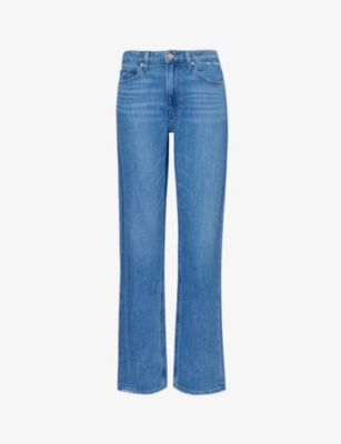 PAIGE: Noella straight-leg mid-rise denim-blend jeans