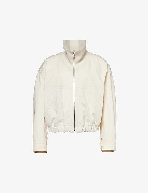 LEMAIRE: Double-layered funnel-neck cotton jacket