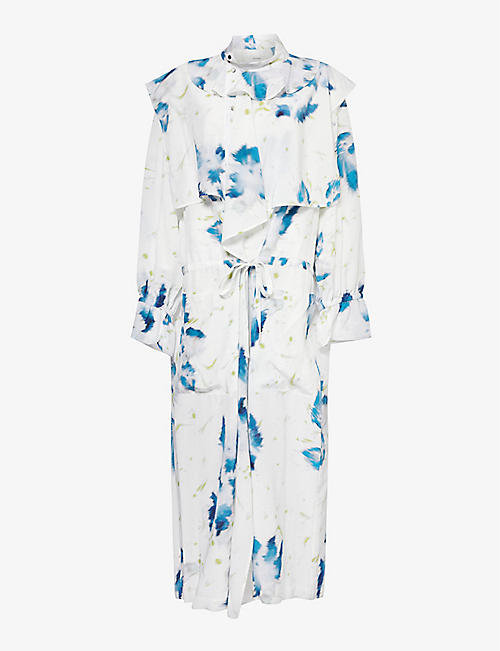 LEMAIRE: Floral-print relaxed-fit woven maxi dress