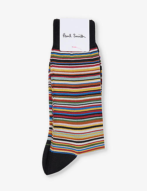 PAUL SMITH: Signature striped silk-blend socks