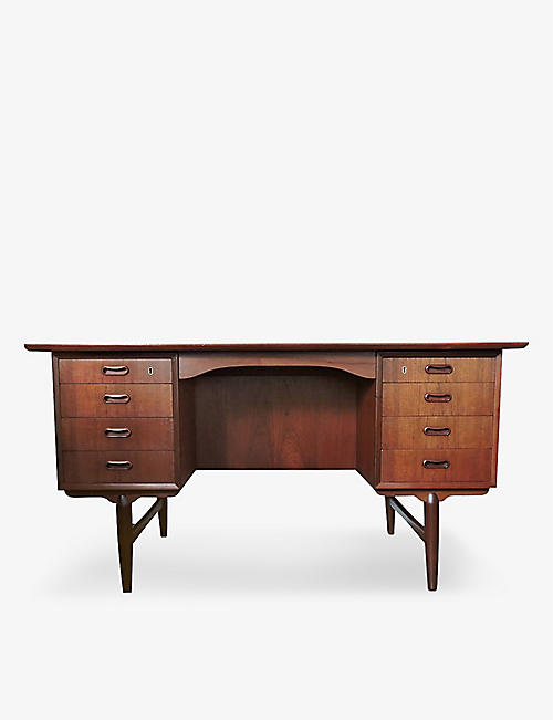 VINTERIOR: Pre-loved 1960s Danish teak-wood desk 73cm x 139cm