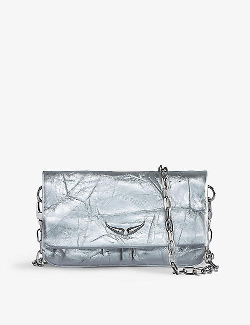 ZADIG&VOLTAIRE: Rock branded-charm nano leather clutch bag