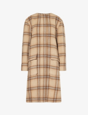 ISABEL MARANT: Emeline check-print wool-blend coat