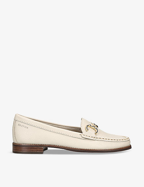 CARVELA COMFORT: Click horsebit-chain leather loafers