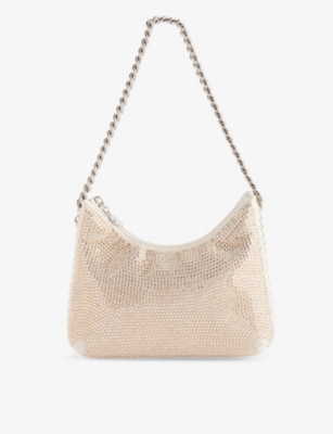 STELLA MCCARTNEY: Falabella crystal-embellished woven shoulder bag