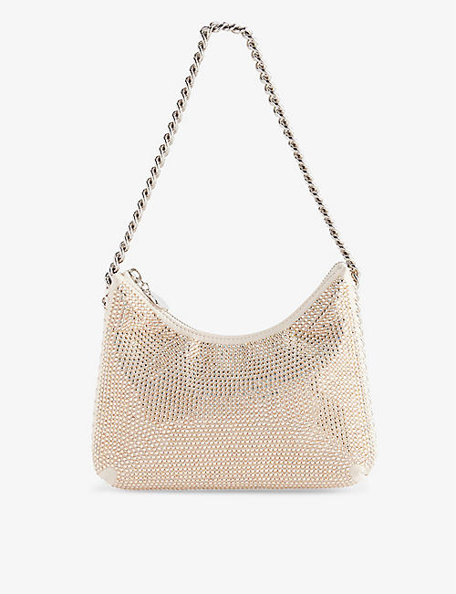 STELLA MCCARTNEY: Falabella crystal-embellished woven shoulder bag