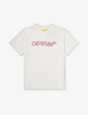OFF-WHITE C/O VIRGIL ABLOH: Bookish-logo short-sleeve cotton-jersey T-shirt 4-12 years