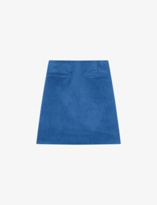 LK BENNETT: Deborah jet-pocket stretch-cotton corduroy mini skirt