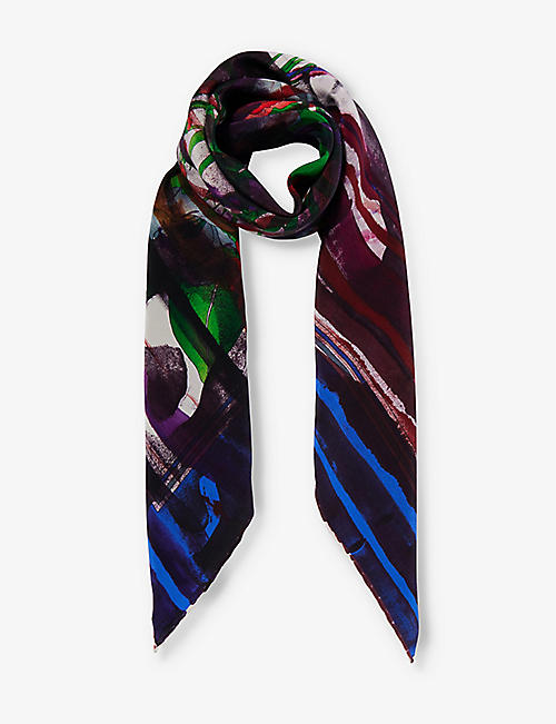 DIANORA SALVIATI: Patterned square silk scarf