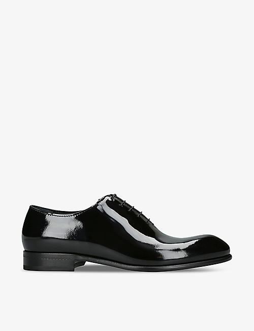 ZEGNA: Vienna whole-cut patent-leather Oxford shoes
