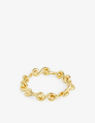 MOYA: Julie yellow gold-plated brass bracelet