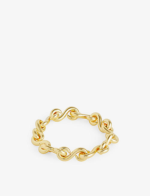 MOYA: Julie yellow gold-plated brass bracelet
