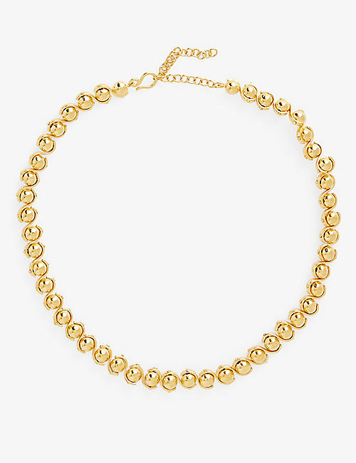 MOYA: Victoria rhodium-plated brass necklace