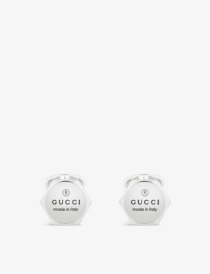 GUCCI: Trademark sterling silver earrings