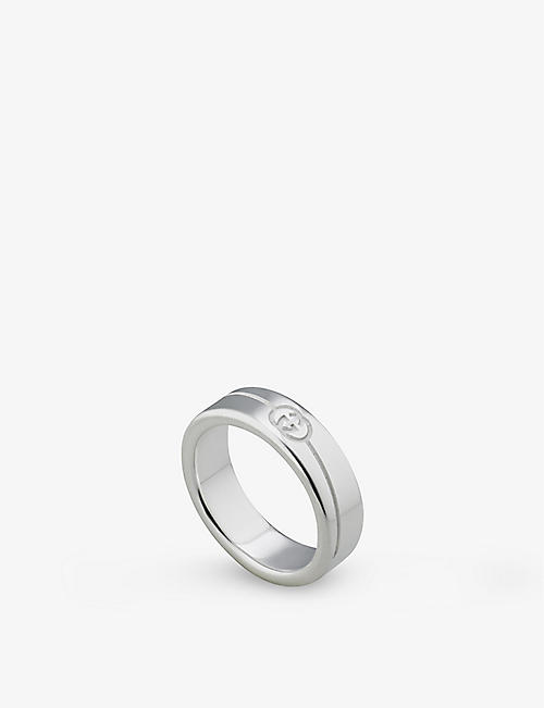 GUCCI: Tag sterling silver ring