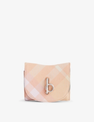 BURBERRY: Rocking Horse checked wool-blend wallet