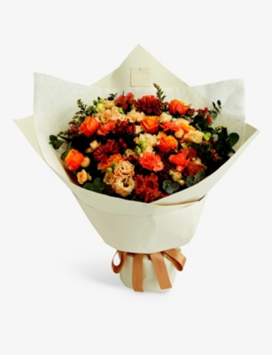 AOYAMA FLOWER MARKET: Apricot Garden extra large floral and foliage bouquet