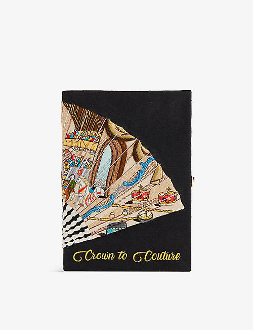 OLYMPIA LE-TAN: Crown to Couture cotton, wool and silk-blend clutch bag