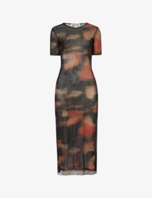 AMY LYNN: Rhinestone-embellished slim-fit woven midi dress