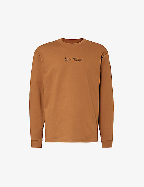 CARHARTT WIP: Safety Pin graphic-print organic cotton-jersey sweatshirt