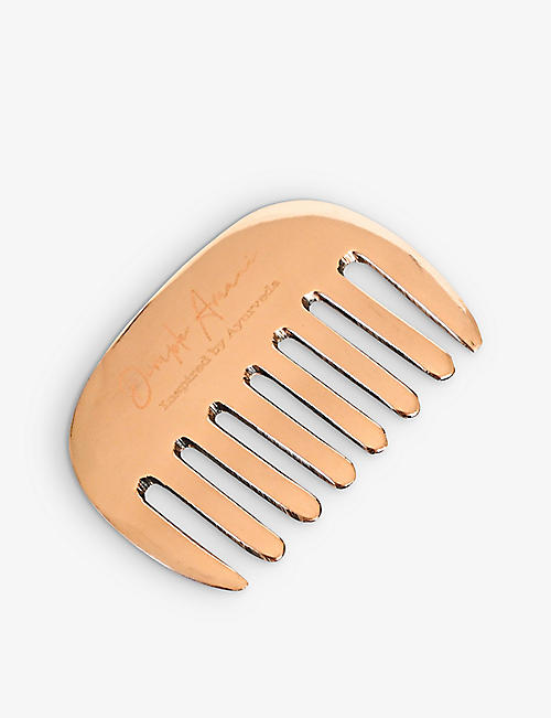 DIMPLE AMANI: Metallic copper scalp comb