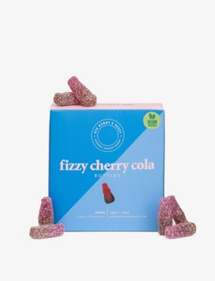 ASK MUMMY AND DADDY: Fizzy Cherry Cola Bottles vegan gift box 120g