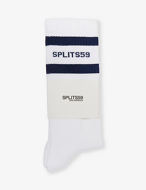 SPLITS59: Logo-print stretch-organic-cotton blend socks