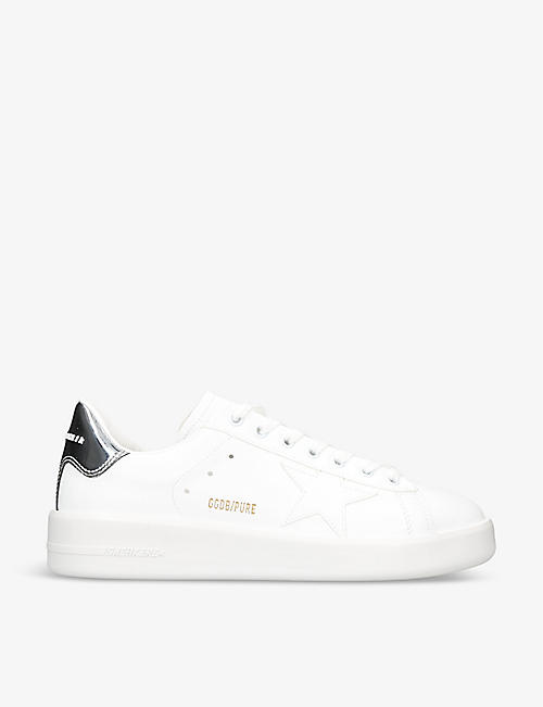 GOLDEN GOOSE: Pure Star Bio logo-print faux-leather low-top trainers