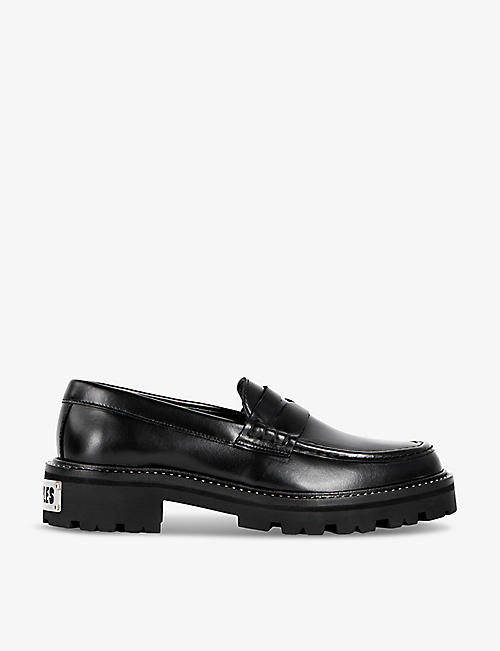 THE KOOPLES: Stud-embellished leather loafers