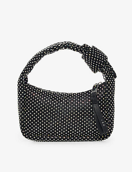 IRO: Noue Baby stud-embellished woven hand bag