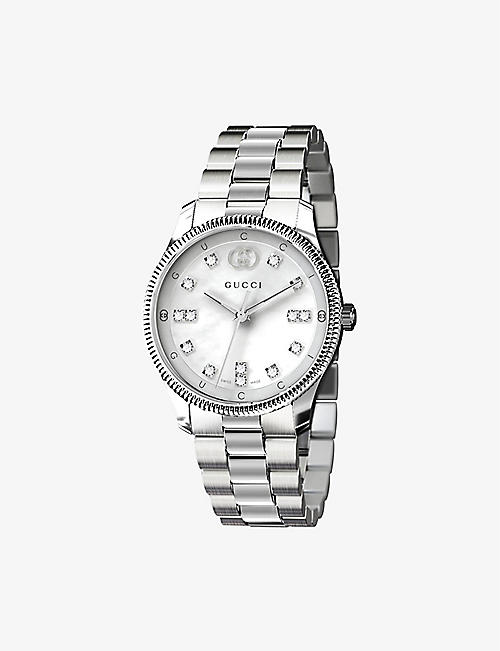 GUCCI: YA1265064 G-Timeless Slim stainless-steel automatic watch