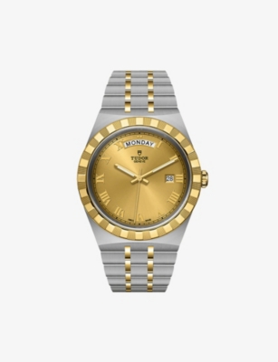 TUDOR: M286030004 Tudor Royal Day Date 18ct yellow-gold and stainless-steel automatic watch
