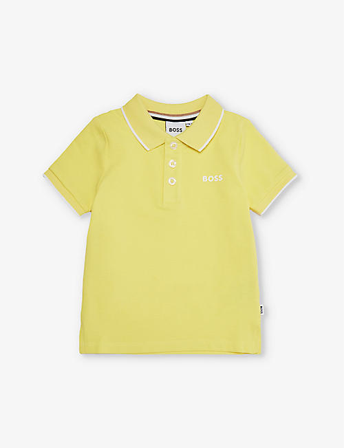 BOSS: Logo-print cotton-jersey polo shirt 9-18 months