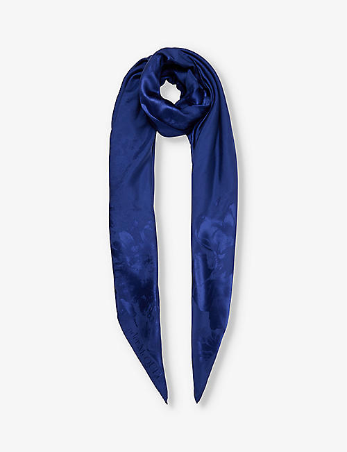 ALEXANDER MCQUEEN: Chiaro floral-print silk scarf