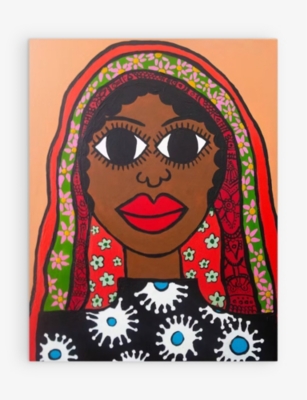 GLASSETTE: Kenya Josiah Pretty Woman recycled-paper print 42cm x 30cm