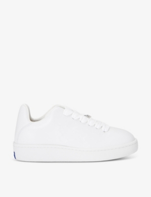 BURBERRY: New Trainer barbed wire-embellished leather low-top trainers