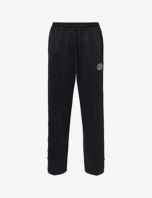 GUCCI: Brand-appliqué relaxed-fit jersey jogging bottoms