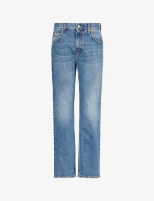 GUCCI: Flared-leg mid-rise jeans