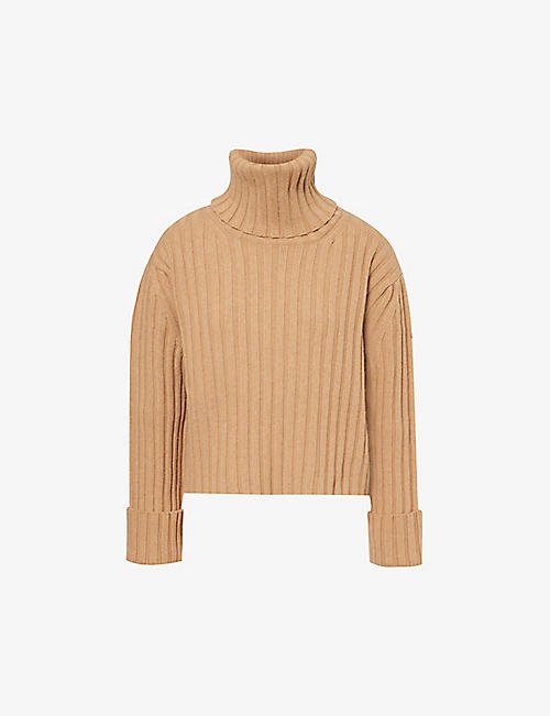 GUCCI: Turtleneck wool and cashmere-blend jumper