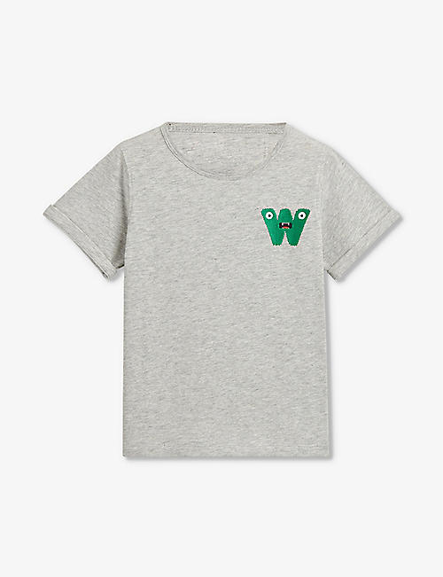 WHISTLES: Monster brand-embroidered T-shirt 3-9 years