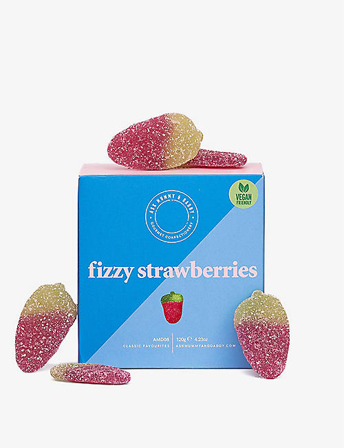 ASK MUMMY AND DADDY: Fizzy Strawberries vegan gift box 120g
