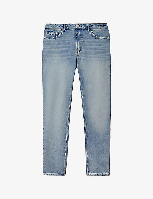 REISS: Ordu straight-leg slim-fit stretch-denim jeans
