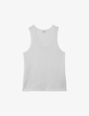REISS: Velo sleeveless textured cotton vest